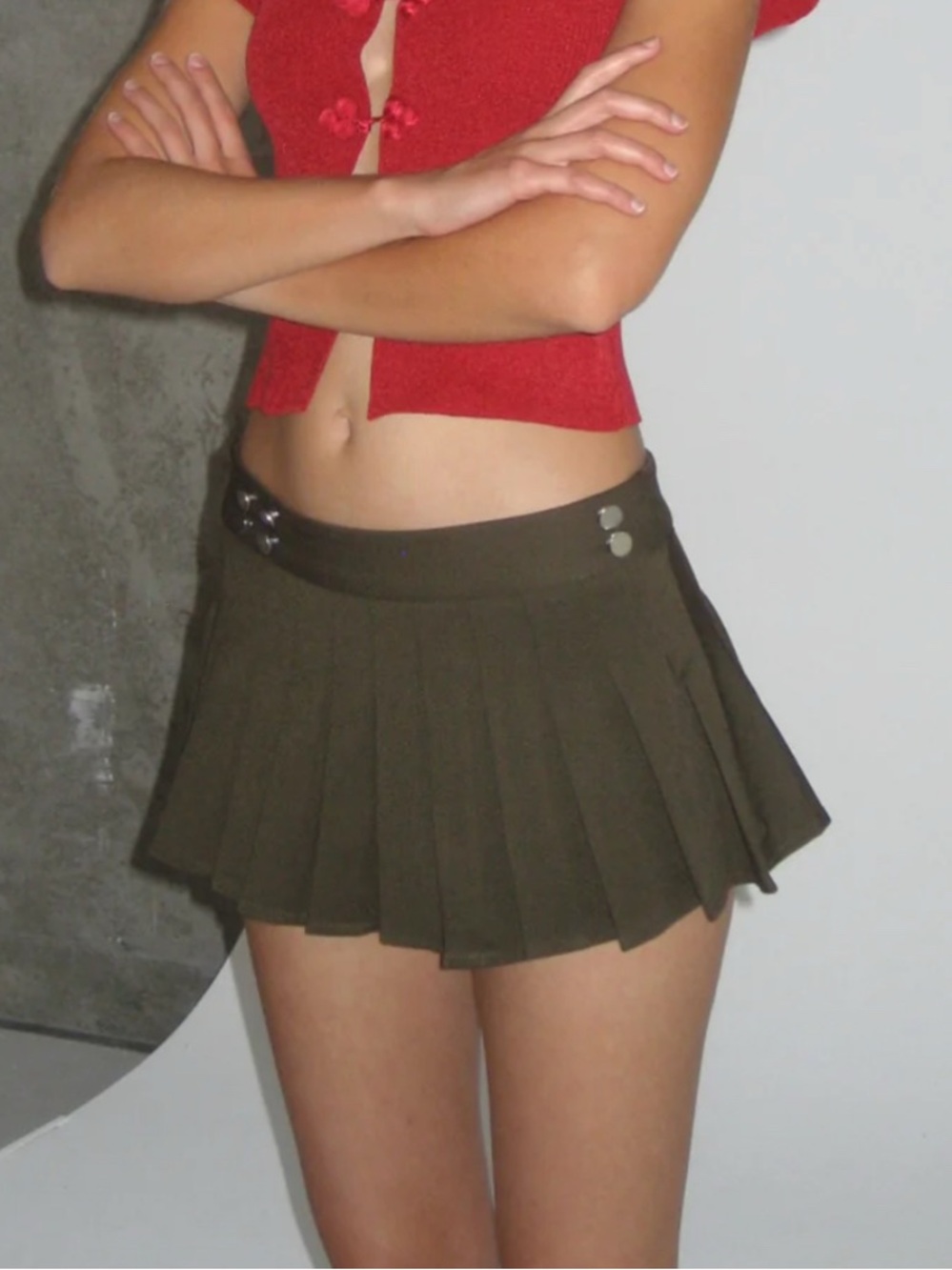 With Jéan Pleated Mini Skirt